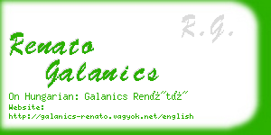 renato galanics business card